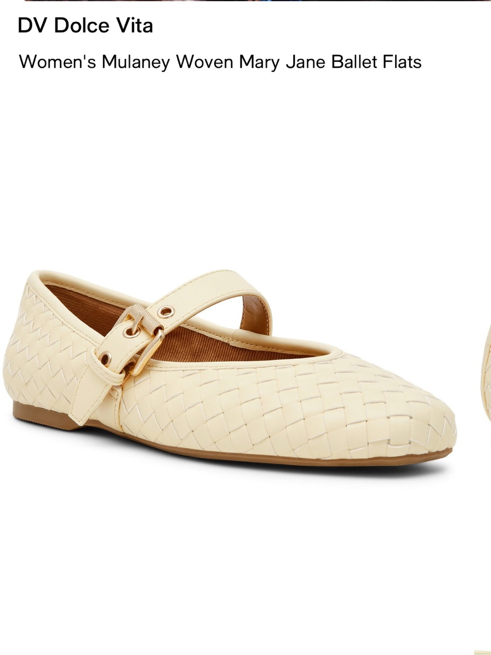 Dolce Vita Woven Mary Jane Flats in Cream